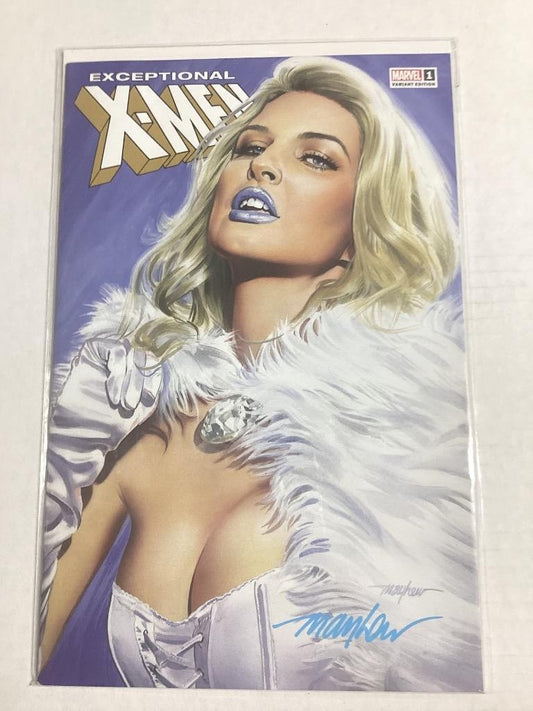 EXCEPTIONAL X-MEN #1 MIKE MAYHEW TRADE/VIRGIN SET SIGNED W/COA