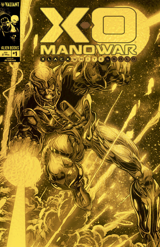 X-O Manowar: Black, White & Gold #1 Variant B (Quesada Black, White & Gold Variant)